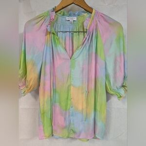 Current Air Noah Split Neck Top Sz. S